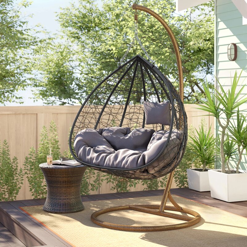 Bay Isle Home Cutright Double Swing Chair with Stand